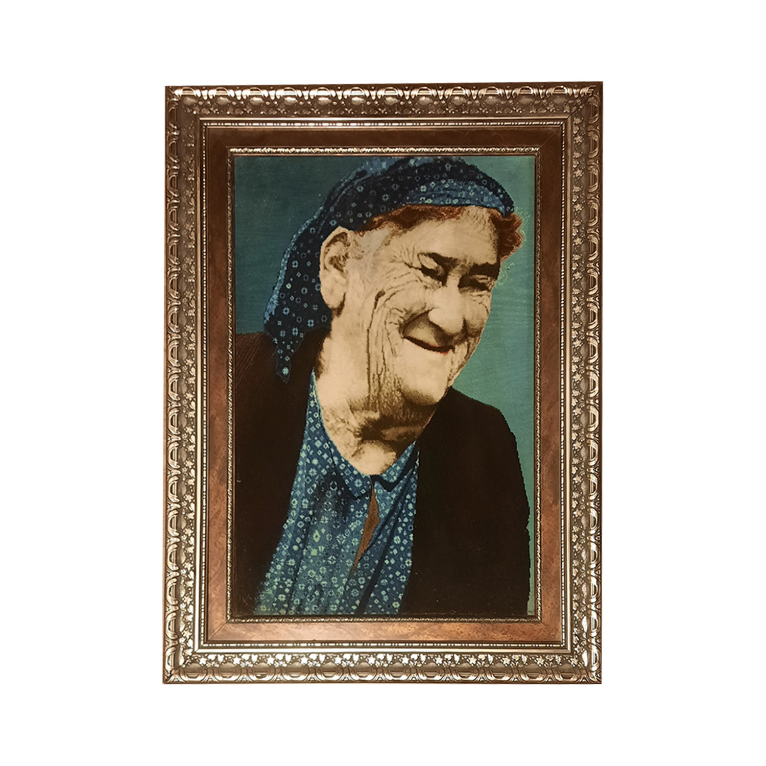 Main image of 手工波斯丝绸挂毯 – 塔布里兹，老妇人图案