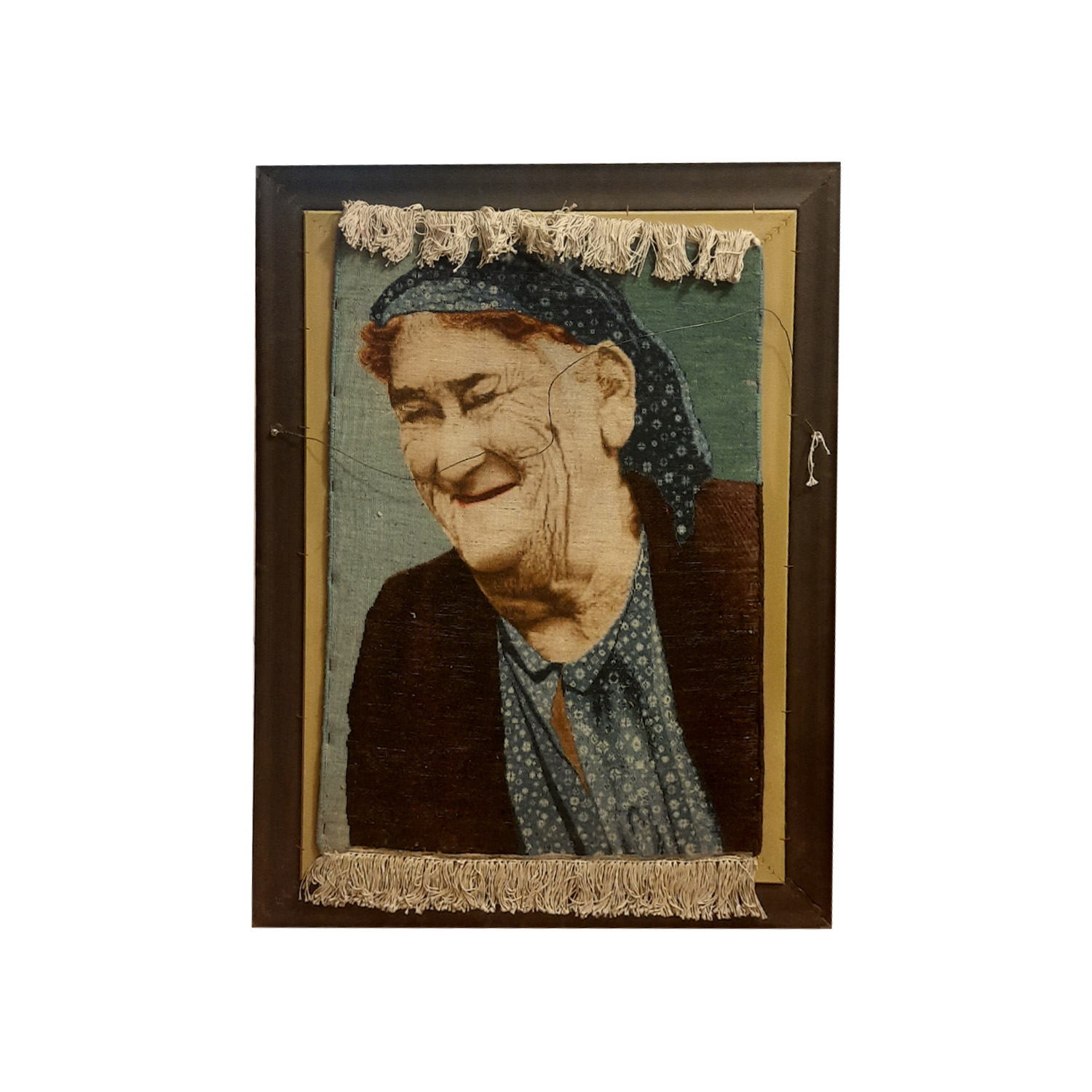 手工波斯丝绸挂毯 – 塔布里兹,老妇人图案