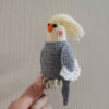 Thumbnail 7: 《阿米古鲁米钩针白脸卢蒂诺玄凤鹦鹉布偶 — 可爱精致毛绒玩具》