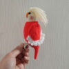 Thumbnail 4: 《阿米古鲁米钩针白脸卢蒂诺玄凤鹦鹉布偶 — 可爱精致毛绒玩具》