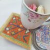 Thumbnail 3: 手工波斯羊毛Kilim编织杯垫 – 几何图案