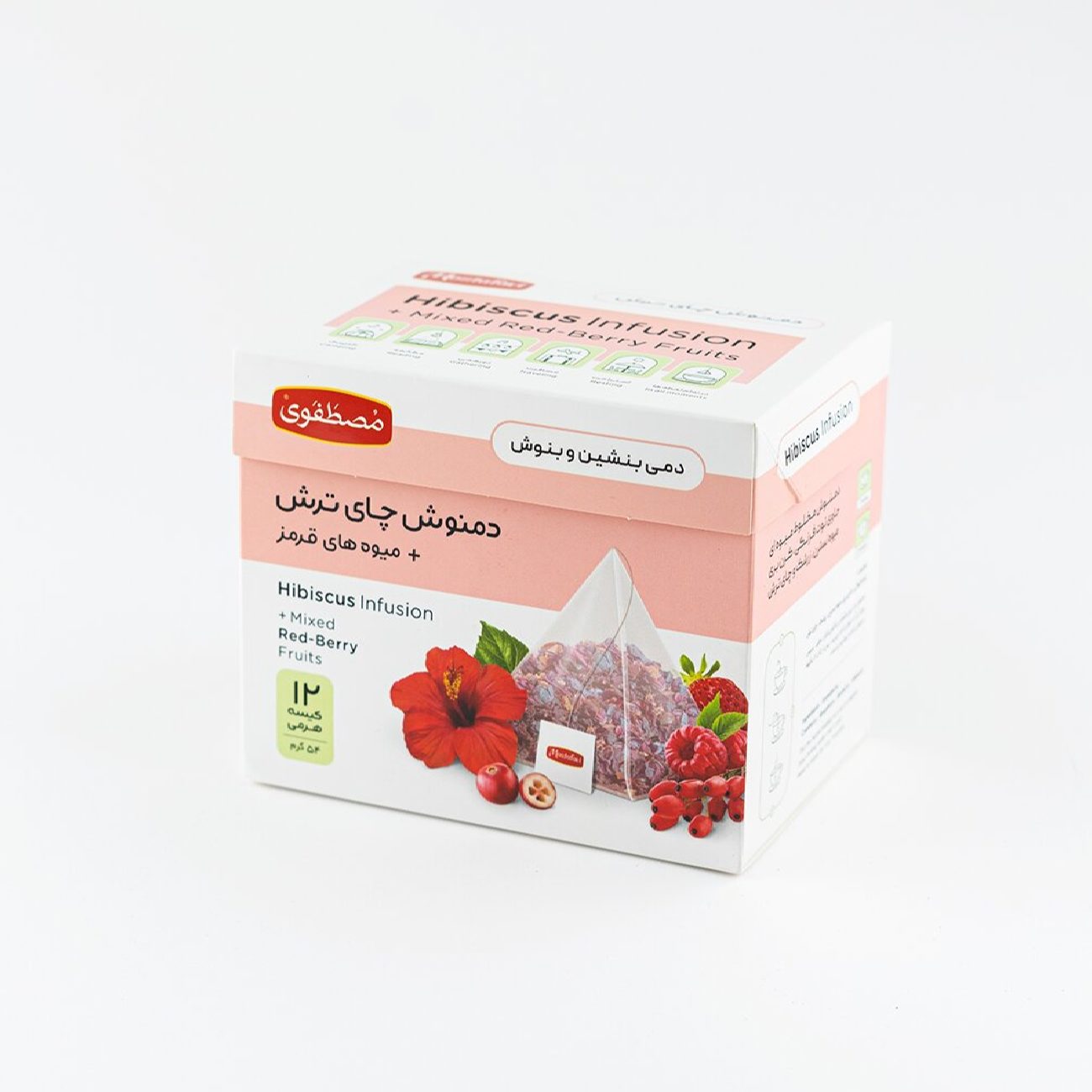 Main image of 木槿酸茶冲泡茶，混合红莓果 – 12包（6套）