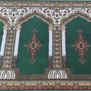 伊斯兰清真寺地毯 – 绿色，优质 Masjid 地面覆盖物，5 米