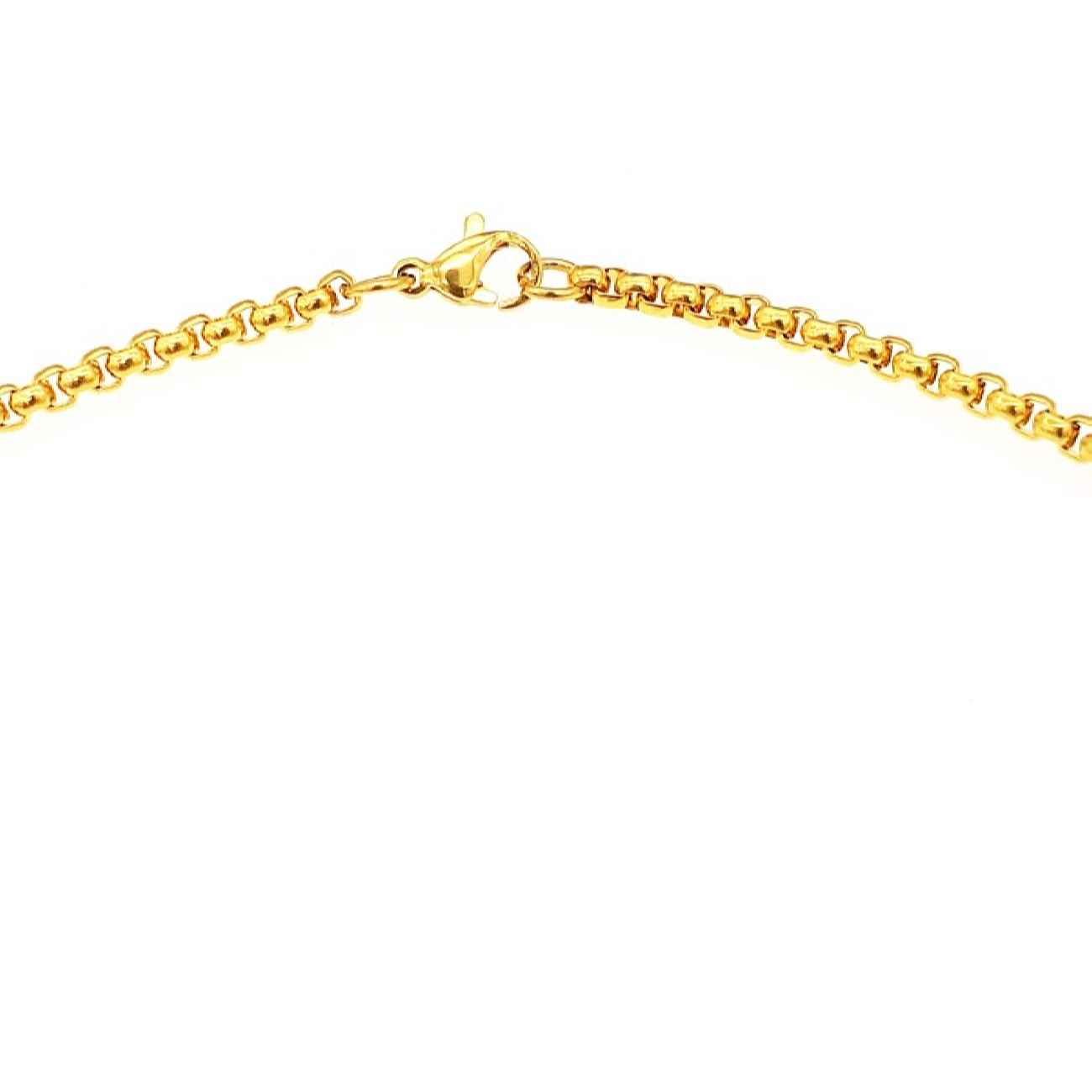 伊斯兰钢质女士项链 – 带 Ya Hussain 书法吊坠