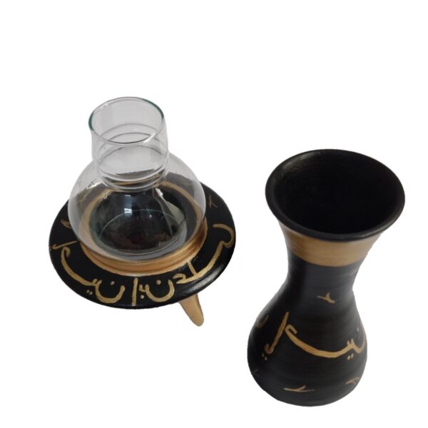 伊斯兰陶瓷桌面烛台 – Ya Hossein 设计，2 件套