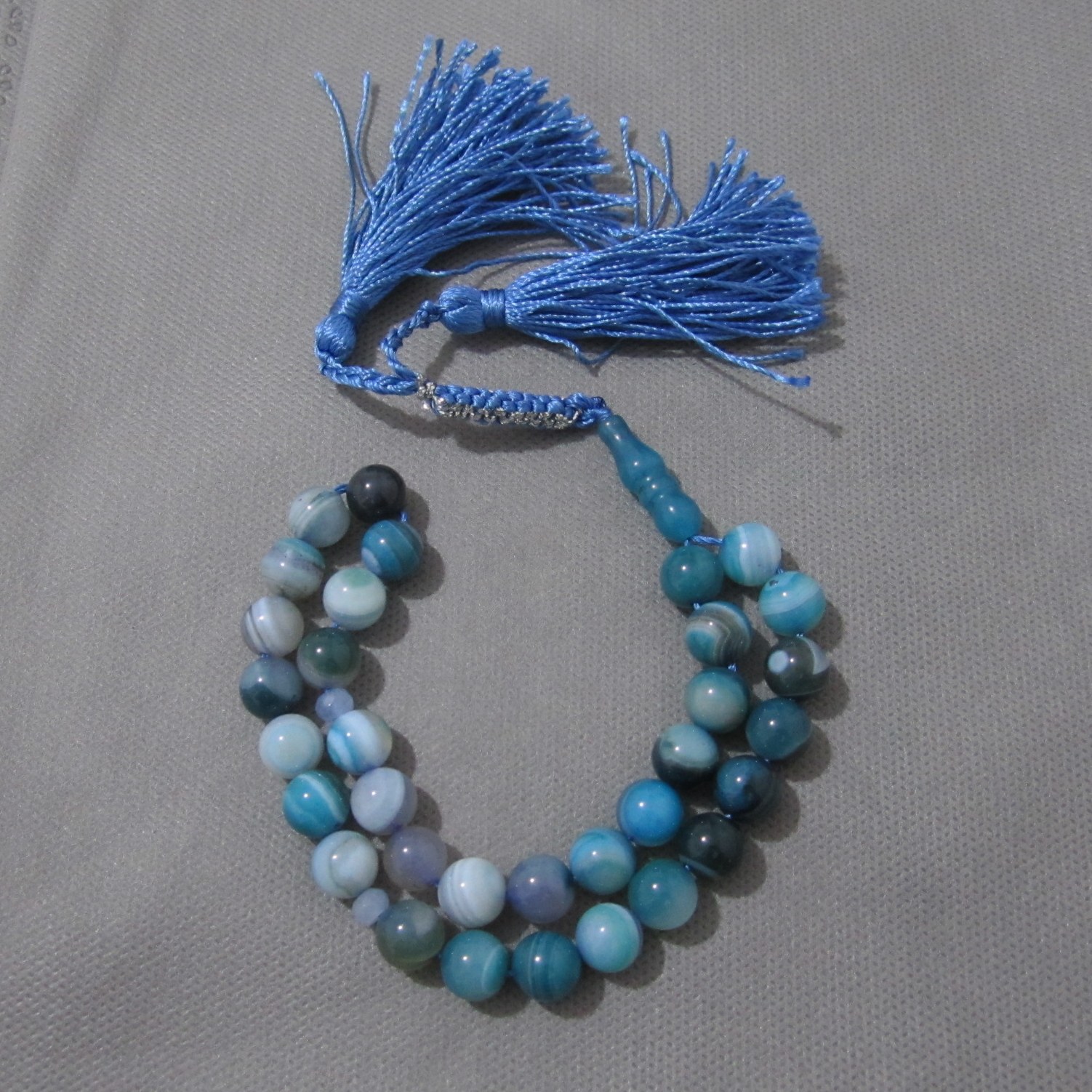 伊斯兰苏莱曼哈基克蓝色念珠 —— 33颗祈祷珠 Tasbih