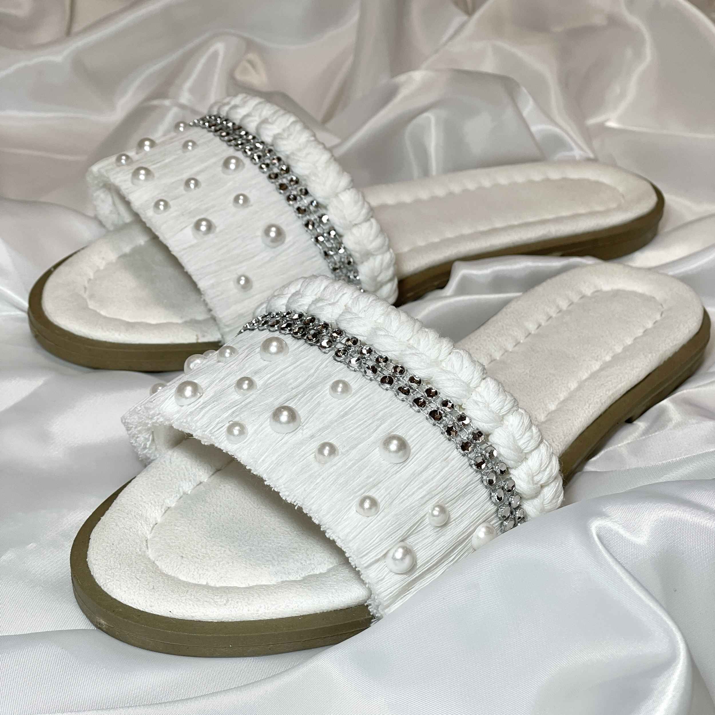 Main image of 波西米亚风格编织平底拖鞋，Pearl款