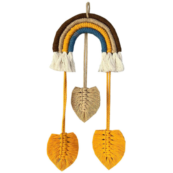 波西米亚风编绳挂毯 – 彩虹款