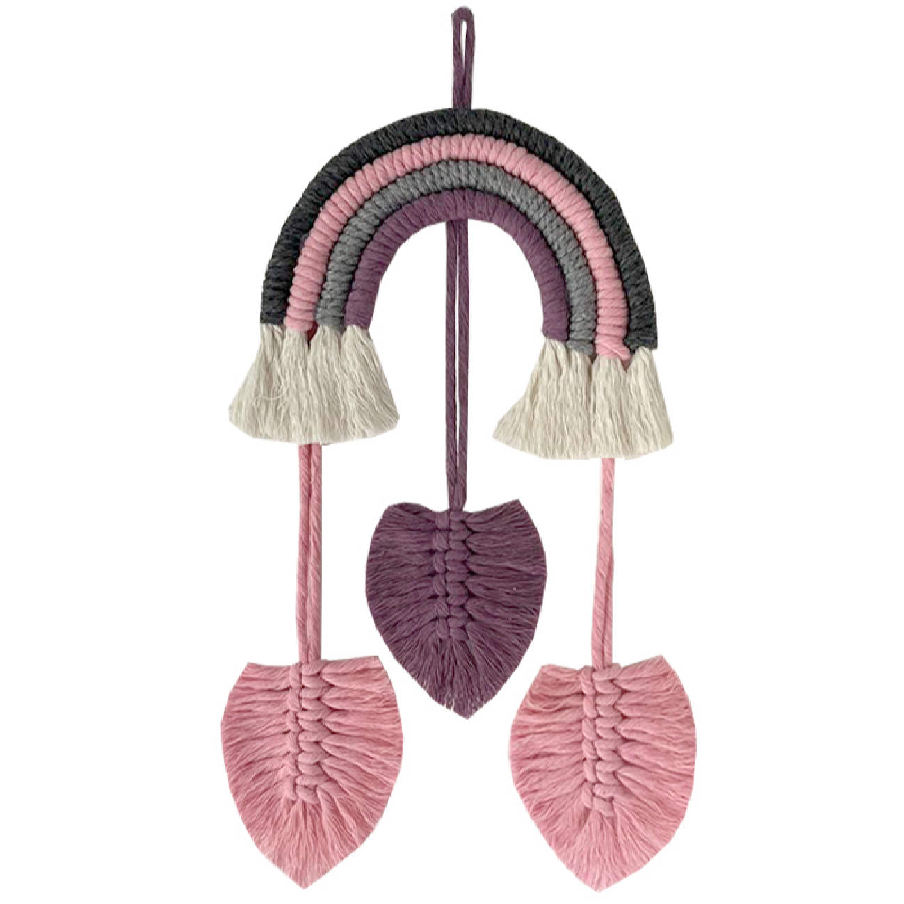 波西米亚风编绳挂毯 – 彩虹款