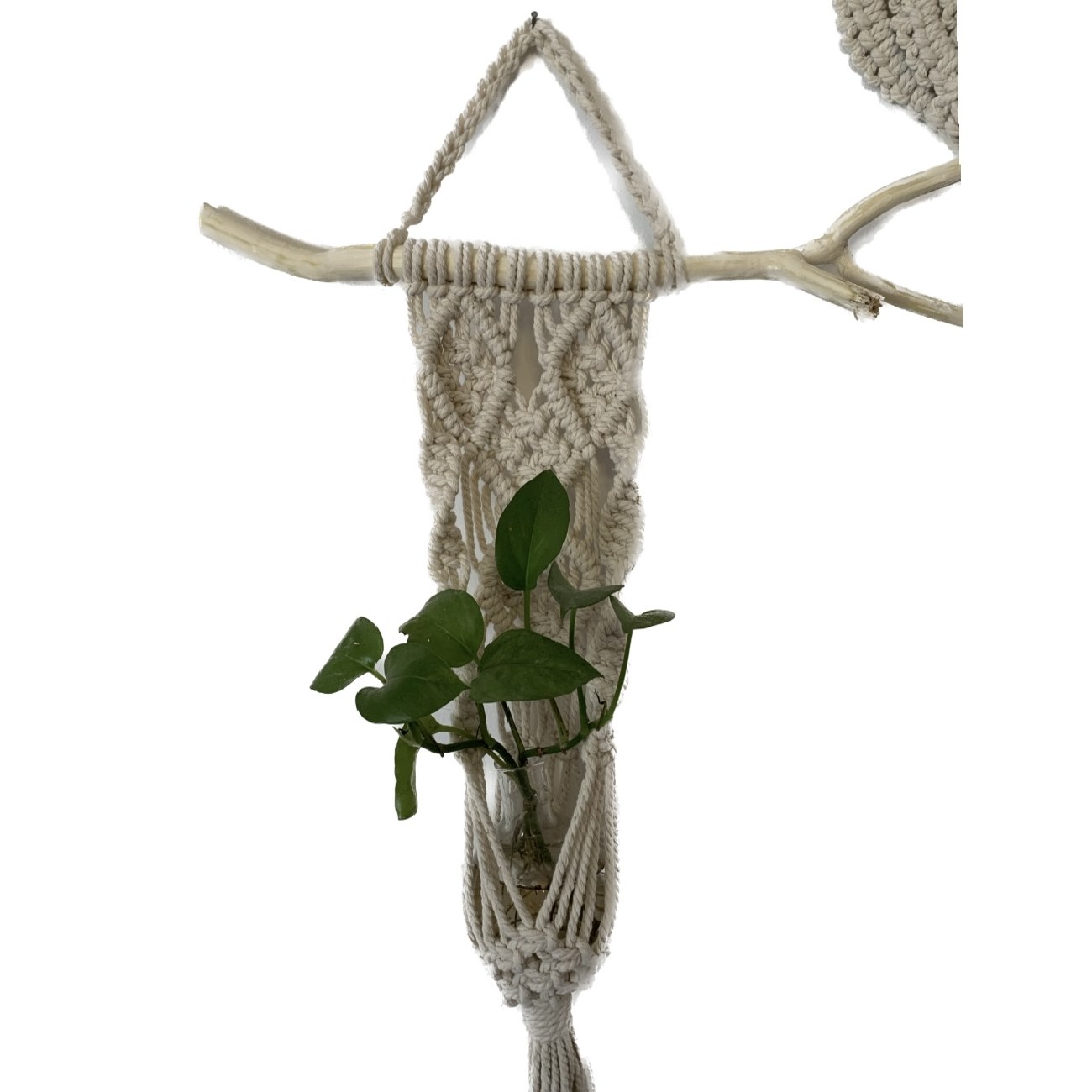 波西米亚风编绳挂毯 – 猫头鹰款