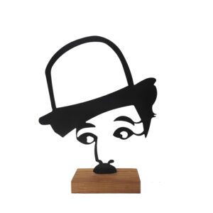 金属极简雕塑艺术品 – 查理·卓别林造型