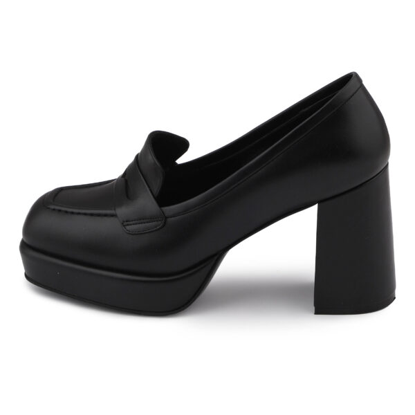 天然皮革高跟乐福鞋，女士款