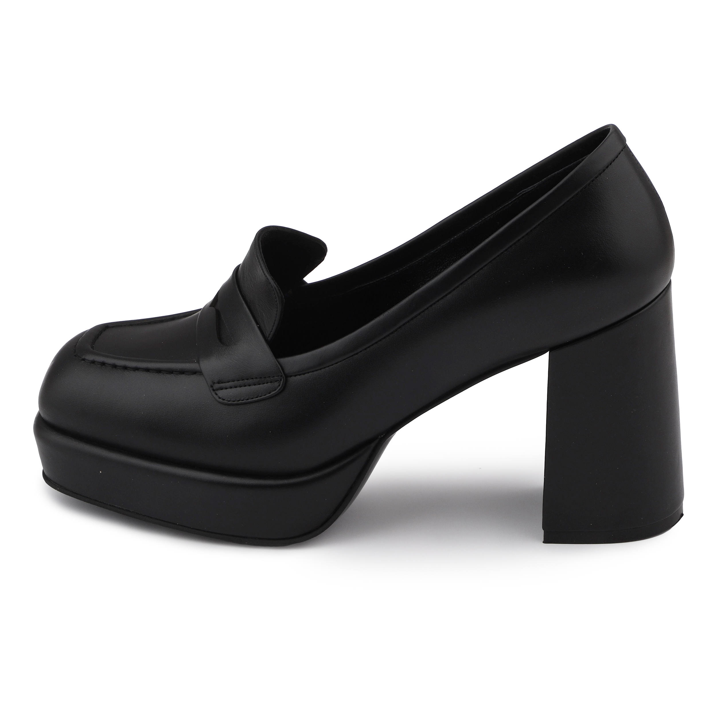 Main image of 天然皮革高跟乐福鞋，女士款