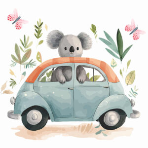 婴儿房墙贴 – Happy Koala 款