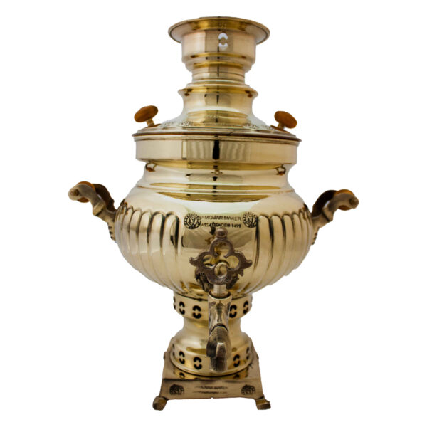 波斯黄铜 Samovar 装饰性木炭茶具 4.5 升