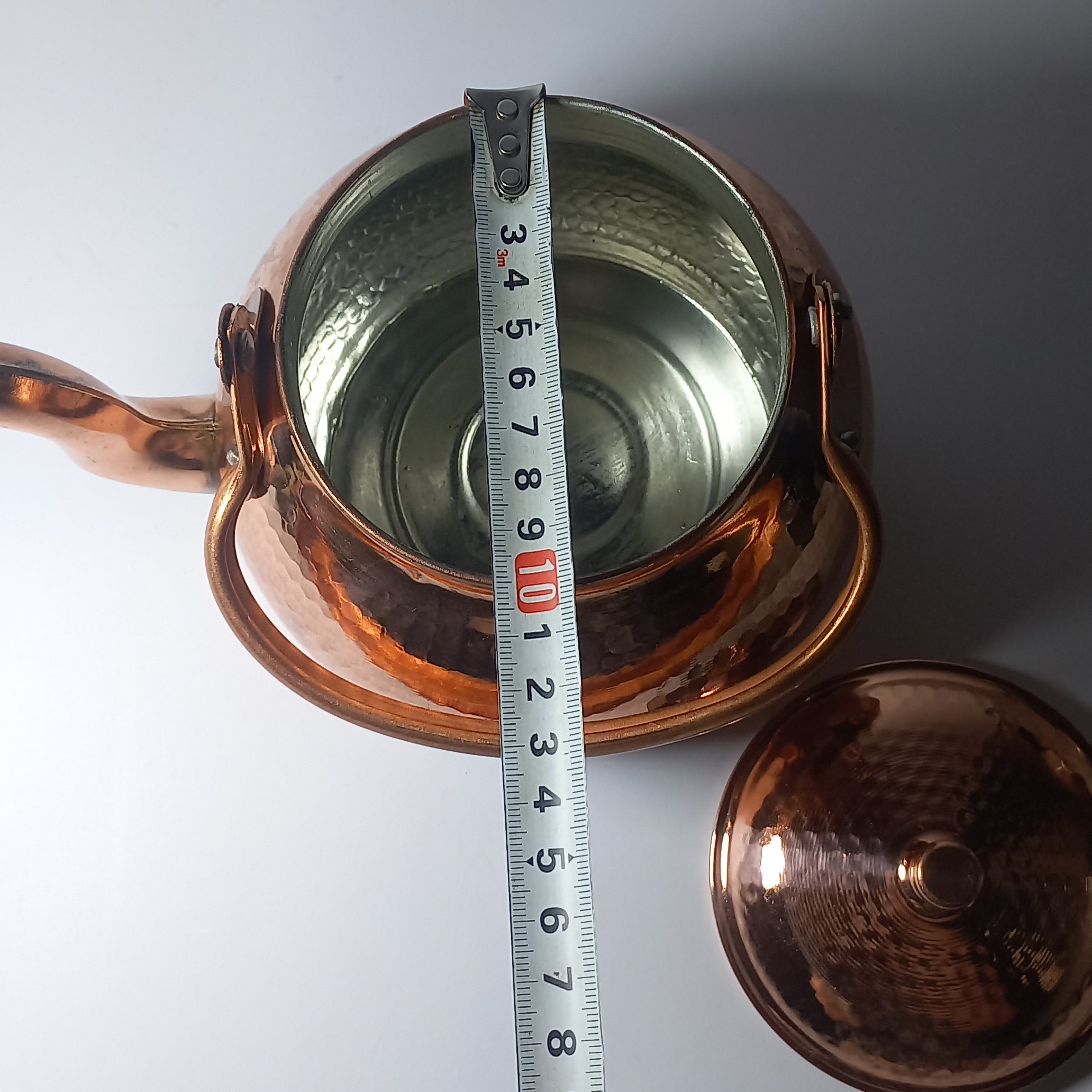 波斯铜双层茶壶 – 耐用锤制，纳米涂层