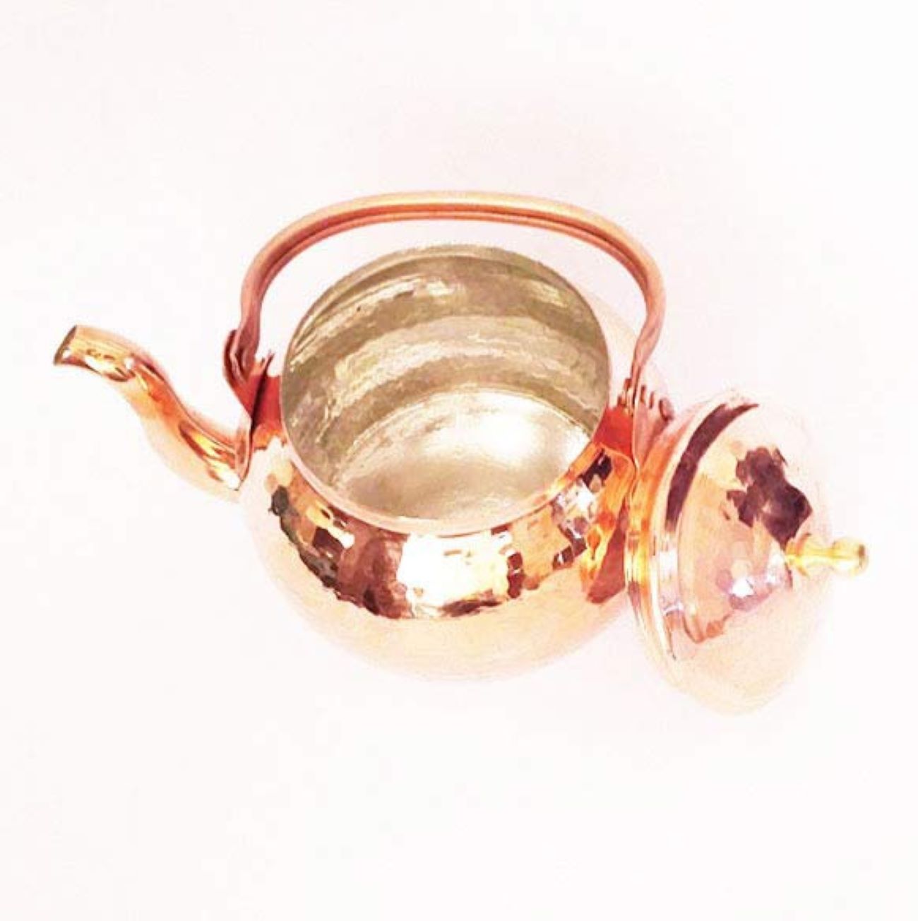 波斯铜茶壶 – 耐用炉顶传统锤制 Asghar 型号