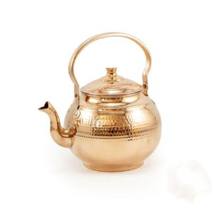 波斯铜茶壶 – 耐用炉顶传统锤制 Sepideh 型号