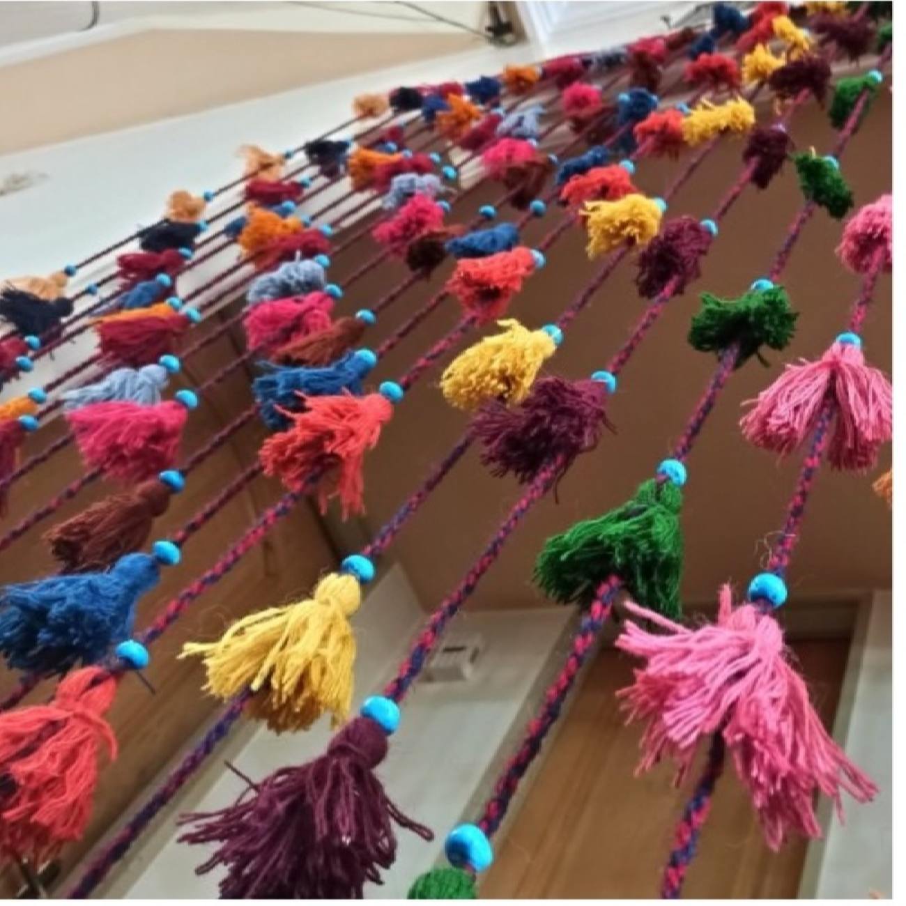 波斯DIY流苏挂毯 – 传统基里姆图案 彩色款