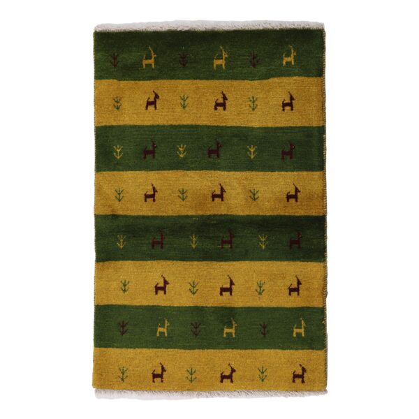 波斯加贝毯羊毛地毯 正宗手工编织于法尔斯 动物图案