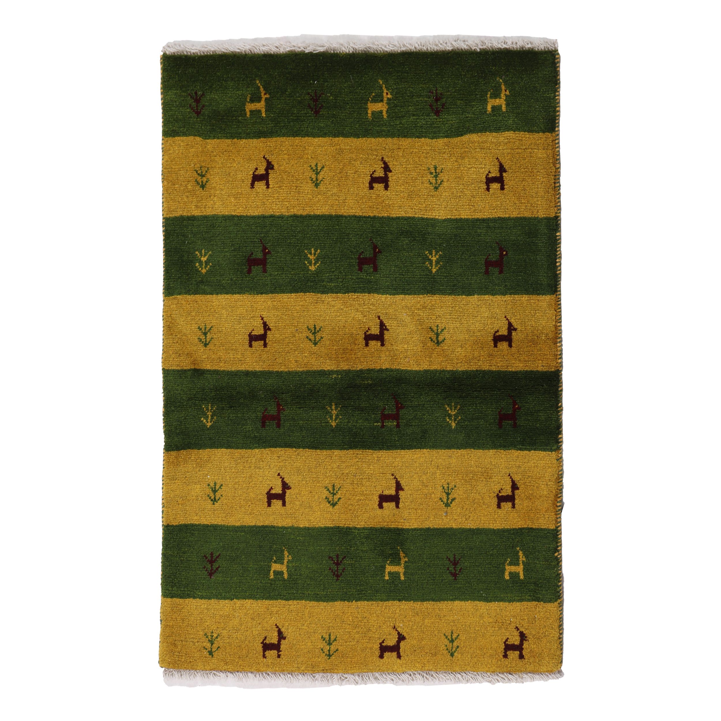 Main image of 波斯加贝毯羊毛地毯 正宗手工编织于法尔斯 动物图案