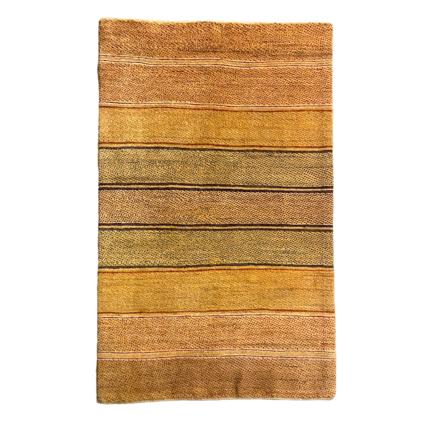 Main image of 波斯加贝毯羊毛地毯 正宗手工编织于设拉子 条纹浅棕色