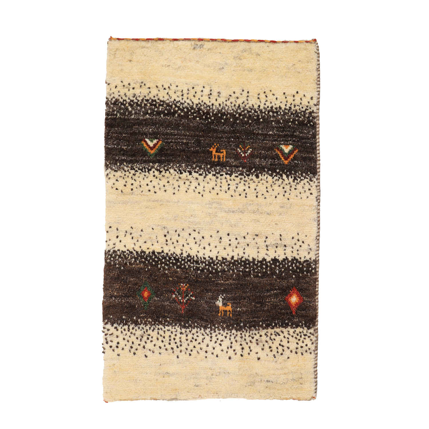 Main image of 波斯加贝毯羊毛地毯 正宗手工编织于霍拉桑 动物图案