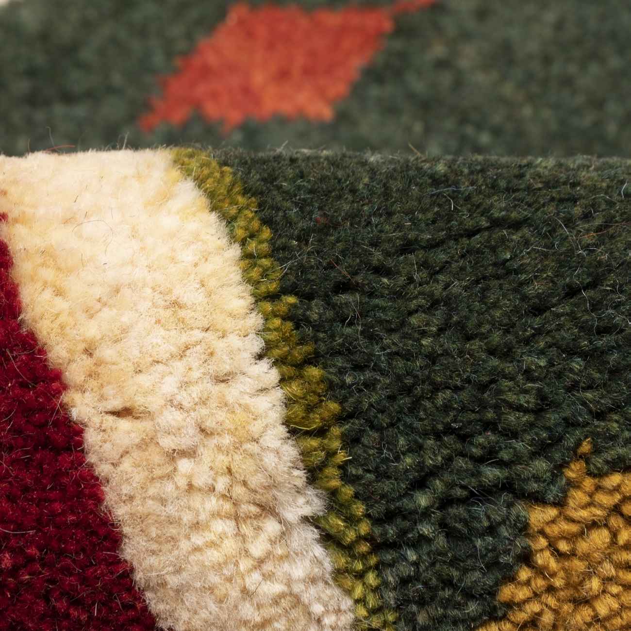 波斯加贝毯羊毛地毯 原创手工编织于法尔斯 几何