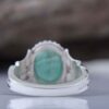 Thumbnail 6: 波斯绿翡翠银戒指，男士手工制作，Bahar款