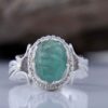Thumbnail 4: 波斯绿翡翠银戒指，男士手工制作，Bahar款