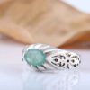 Thumbnail 4: 波斯绿翡翠银戒指，男士手工制作，Ellipse款