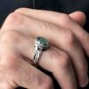Thumbnail 7: 波斯绿翡翠银戒指，男士手工制作，Zambia款