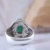 Thumbnail 5: 波斯绿翡翠银戒指，男士手工制作，Plus款