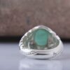 Thumbnail 6: 波斯绿翡翠银戒指，男士手工制作，AM_4742款