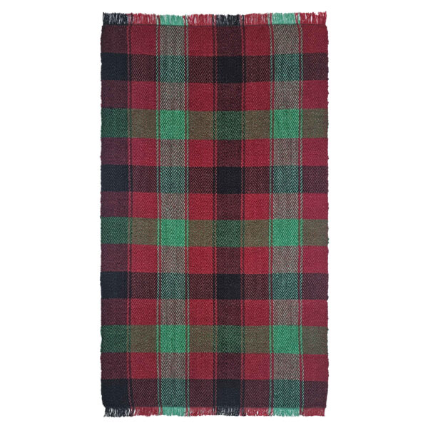 波斯贾吉姆平织地毯 手工编织于洛雷斯坦 方格