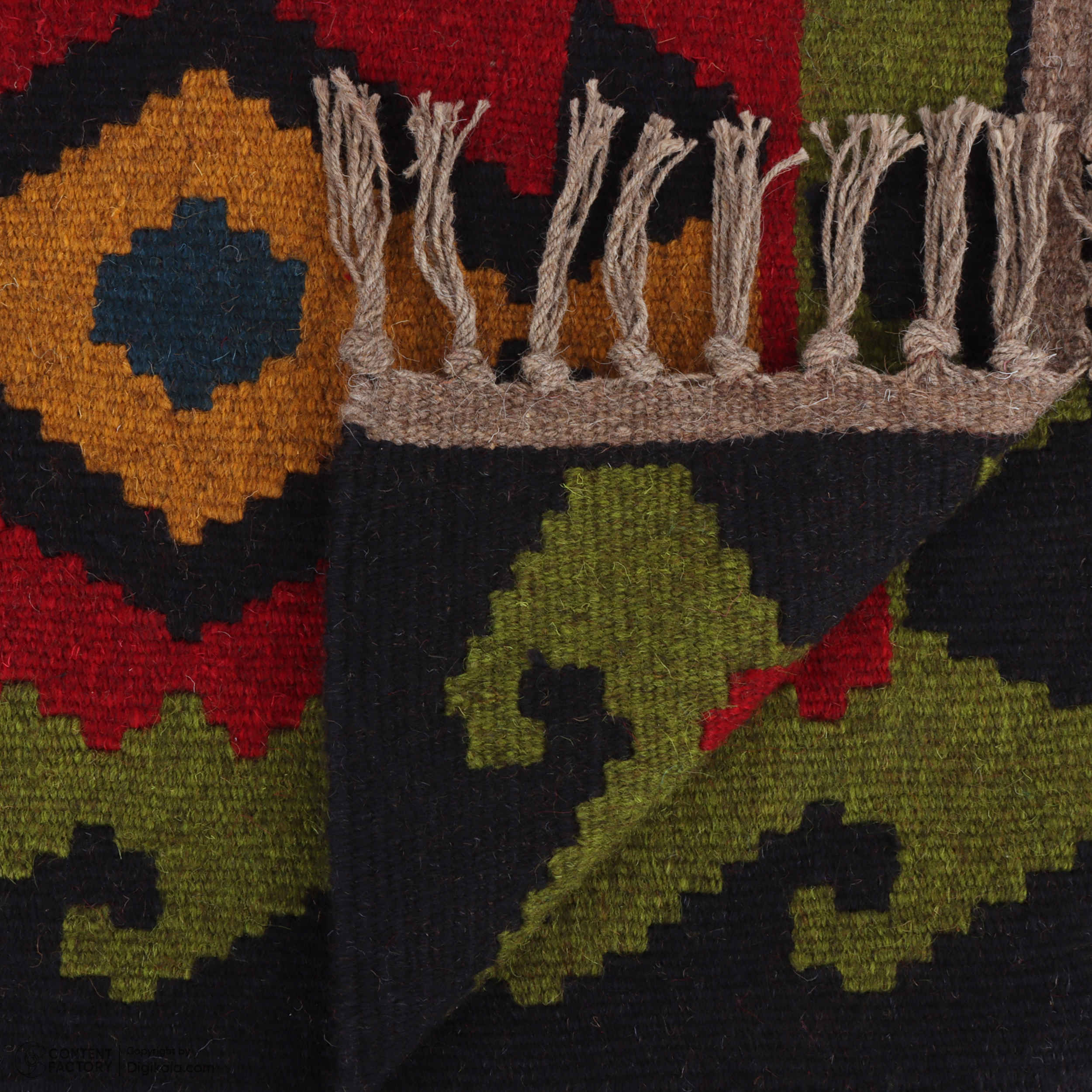 波斯卡什凯基利姆羊毛地毯 原创手工编织于德黑兰 红色