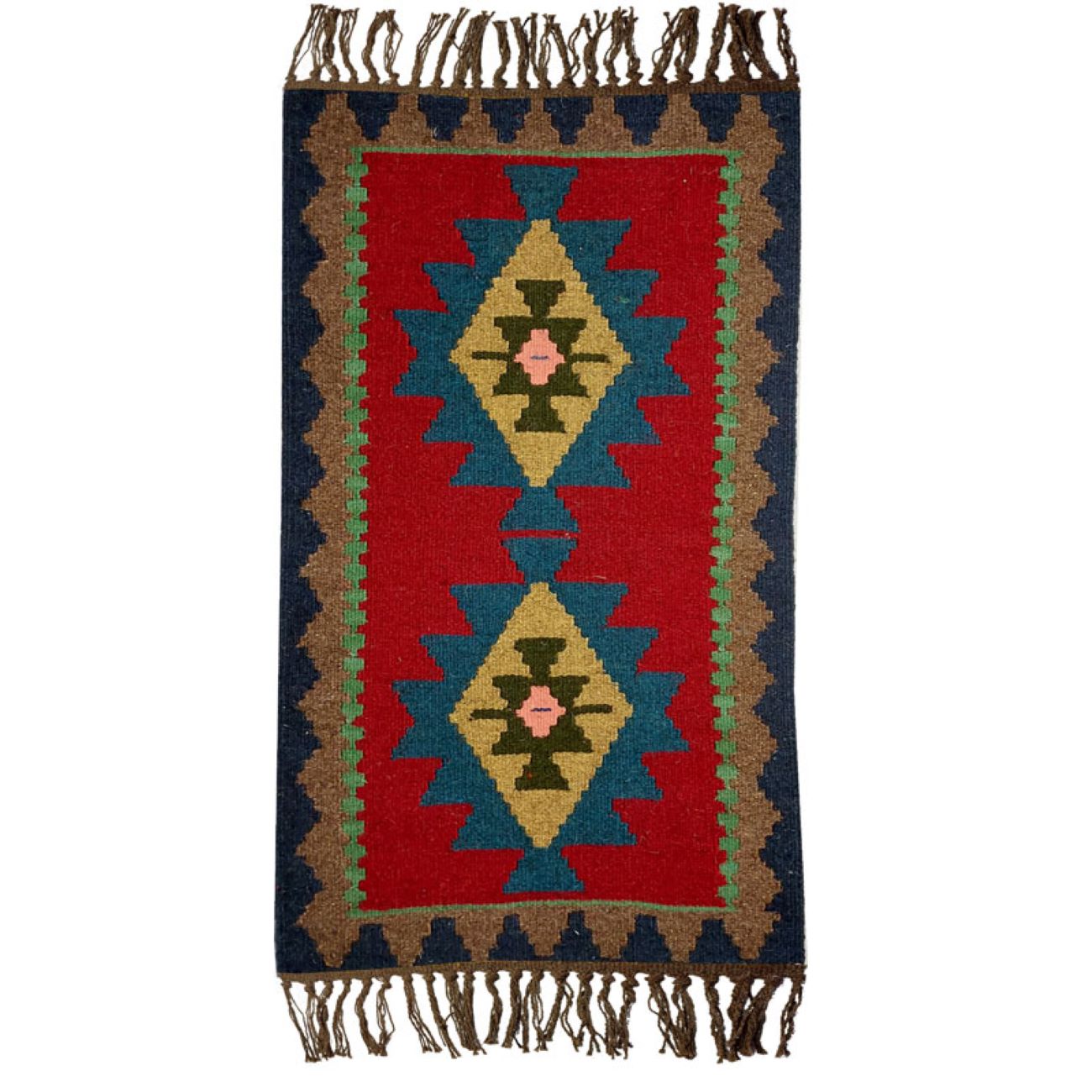 Main image of 波斯基利姆羊毛地毯 手工编织 几何卡什凯