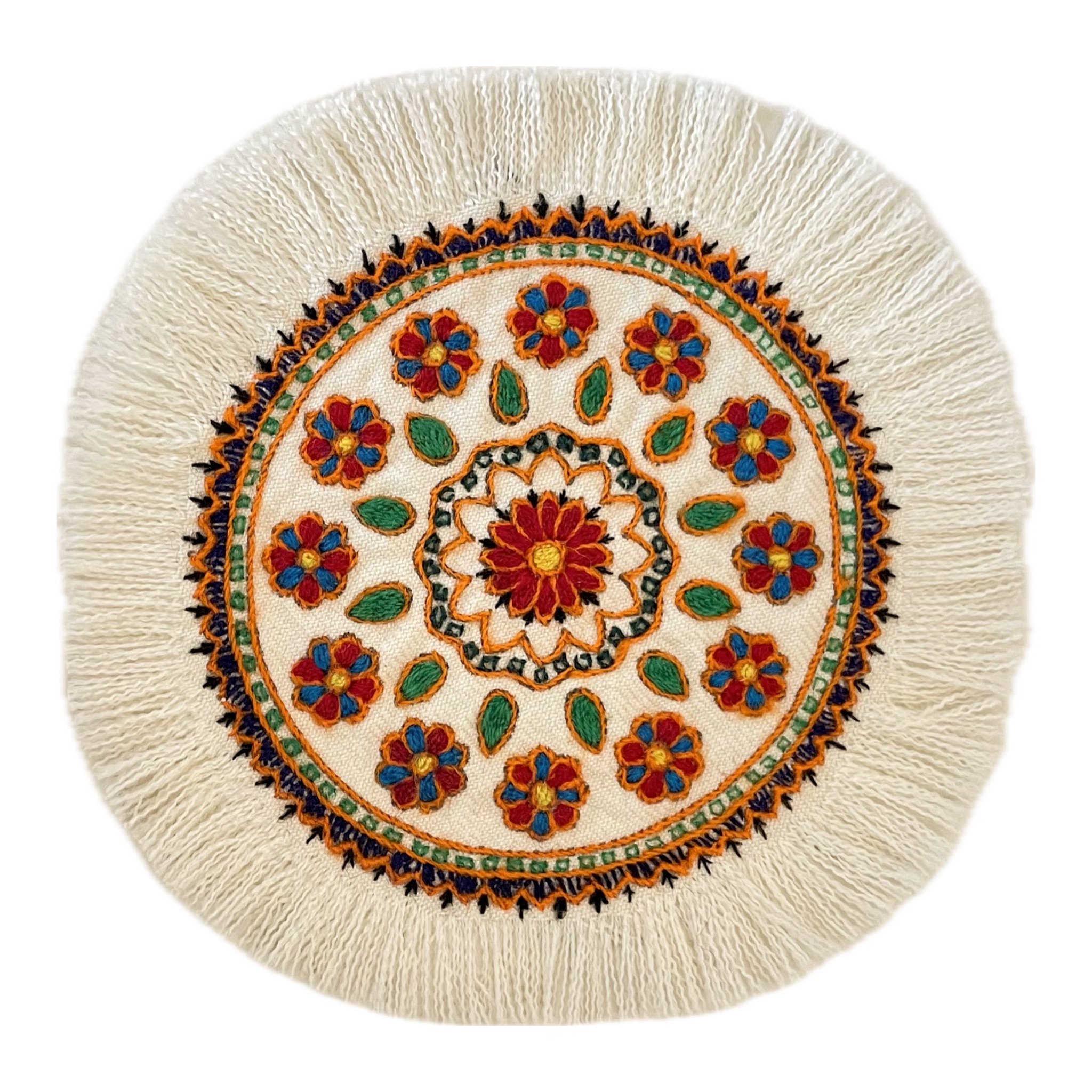 Main image of 波斯帕特桌布 – 克尔曼刺绣艺术，手工花卉图案