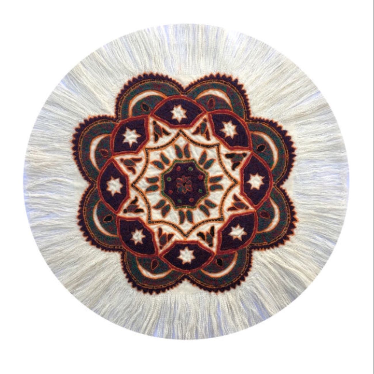 Main image of 波斯帕特桌布 – 克尔曼刺绣艺术，手工曼陀罗图案