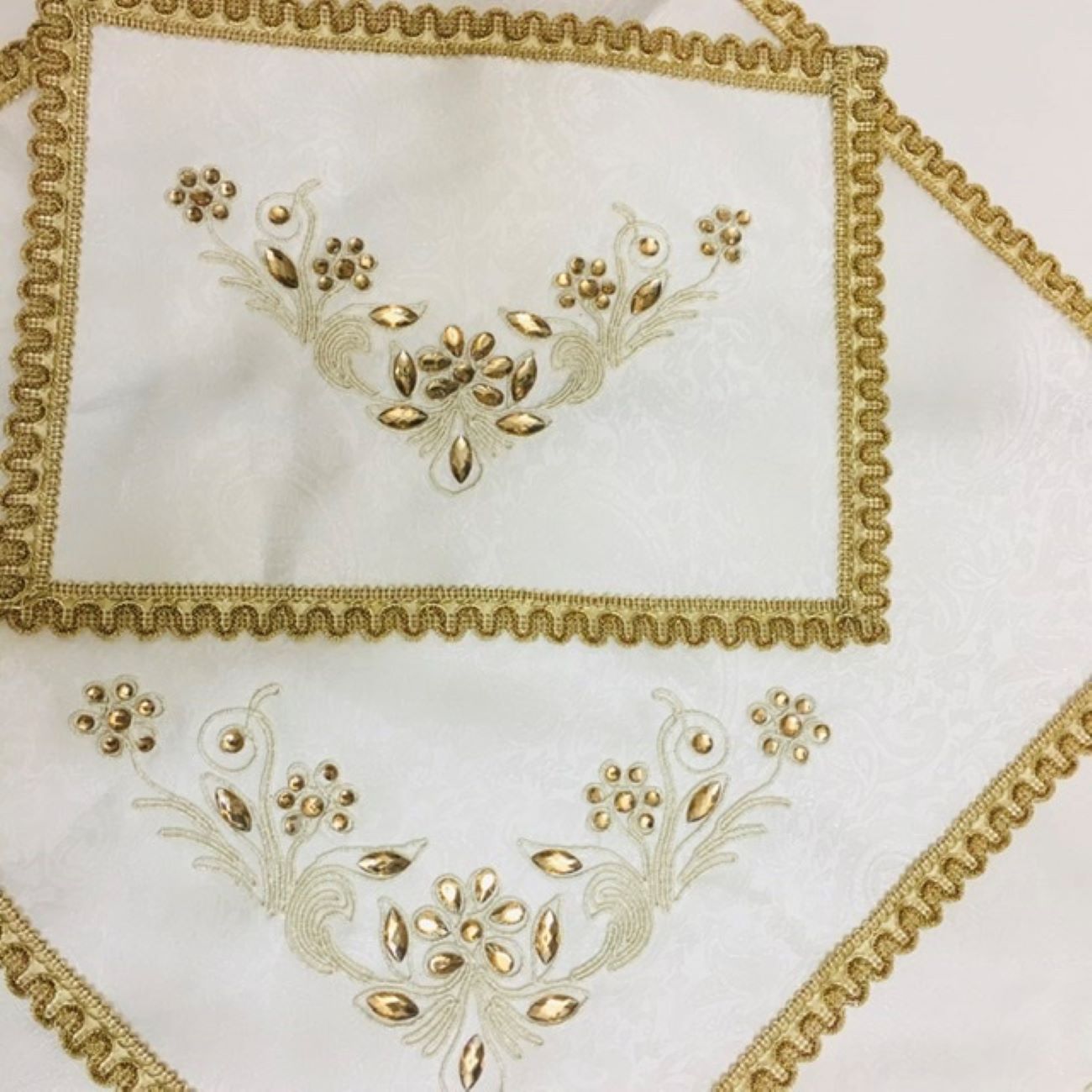 波斯 Termeh 祈祷毯 – 奢华薄款 Sajada，白色