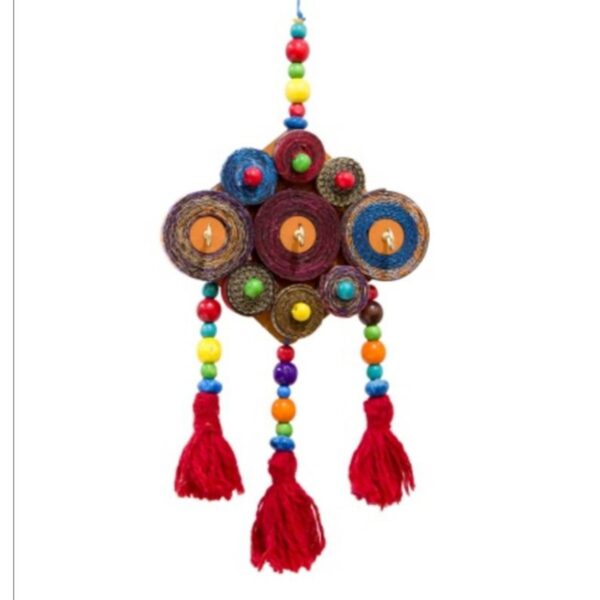 手工波斯羊毛墙壁钥匙挂架 – 传统风格