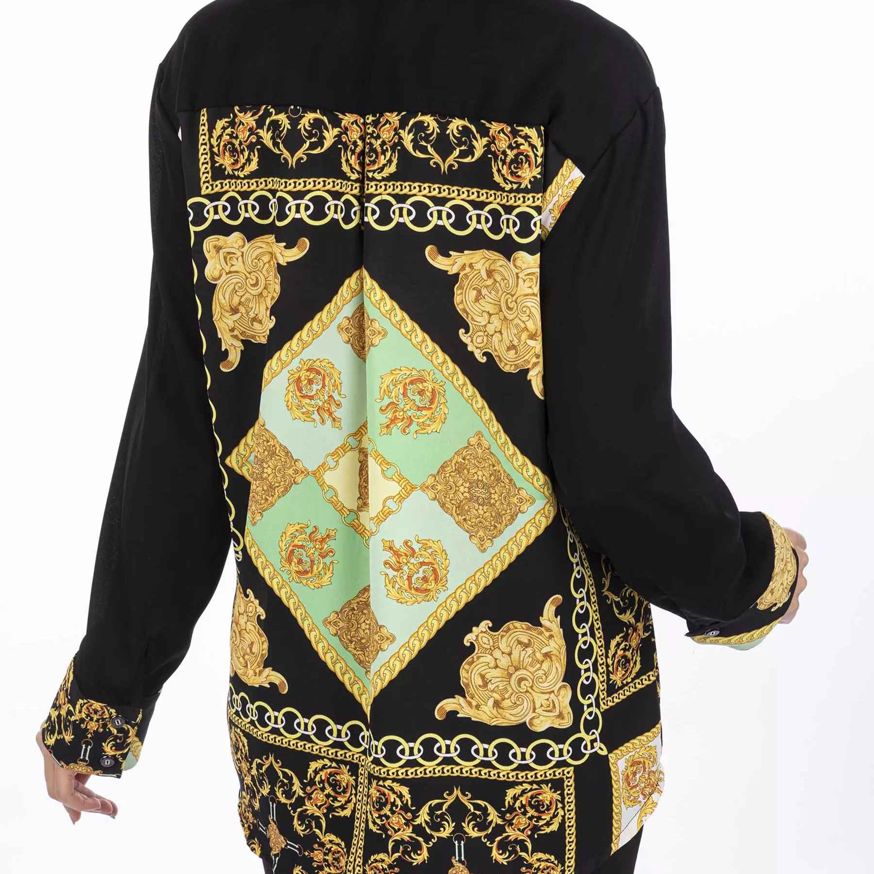 波斯几何图案女款长款上衣(Tunic)