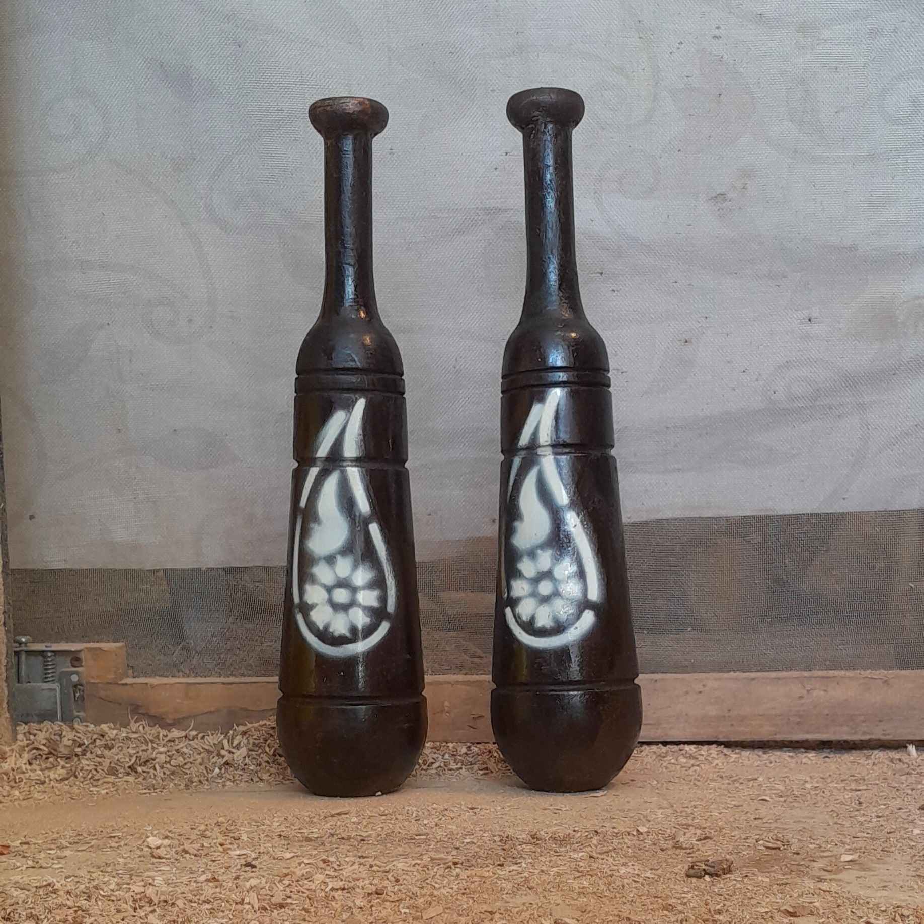 Main image of 波斯木质 Meel 棍 – 佩斯利图案，适合儿童