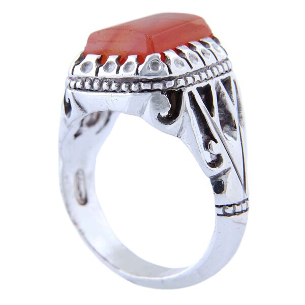 波斯也门阿基克银戒指，男士手工制作