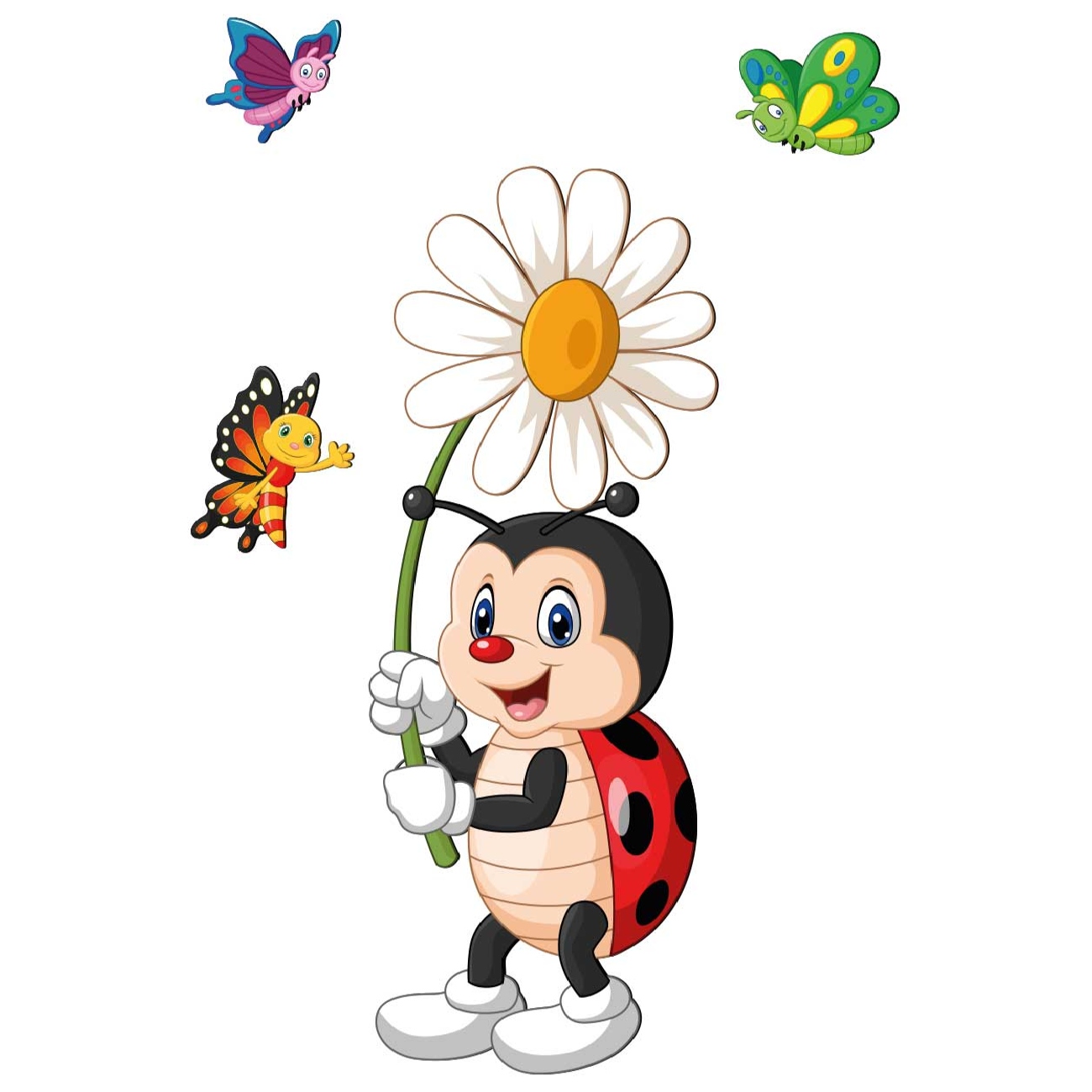 Main image of 可移除婴儿房木质墙贴 – 瓢虫设计