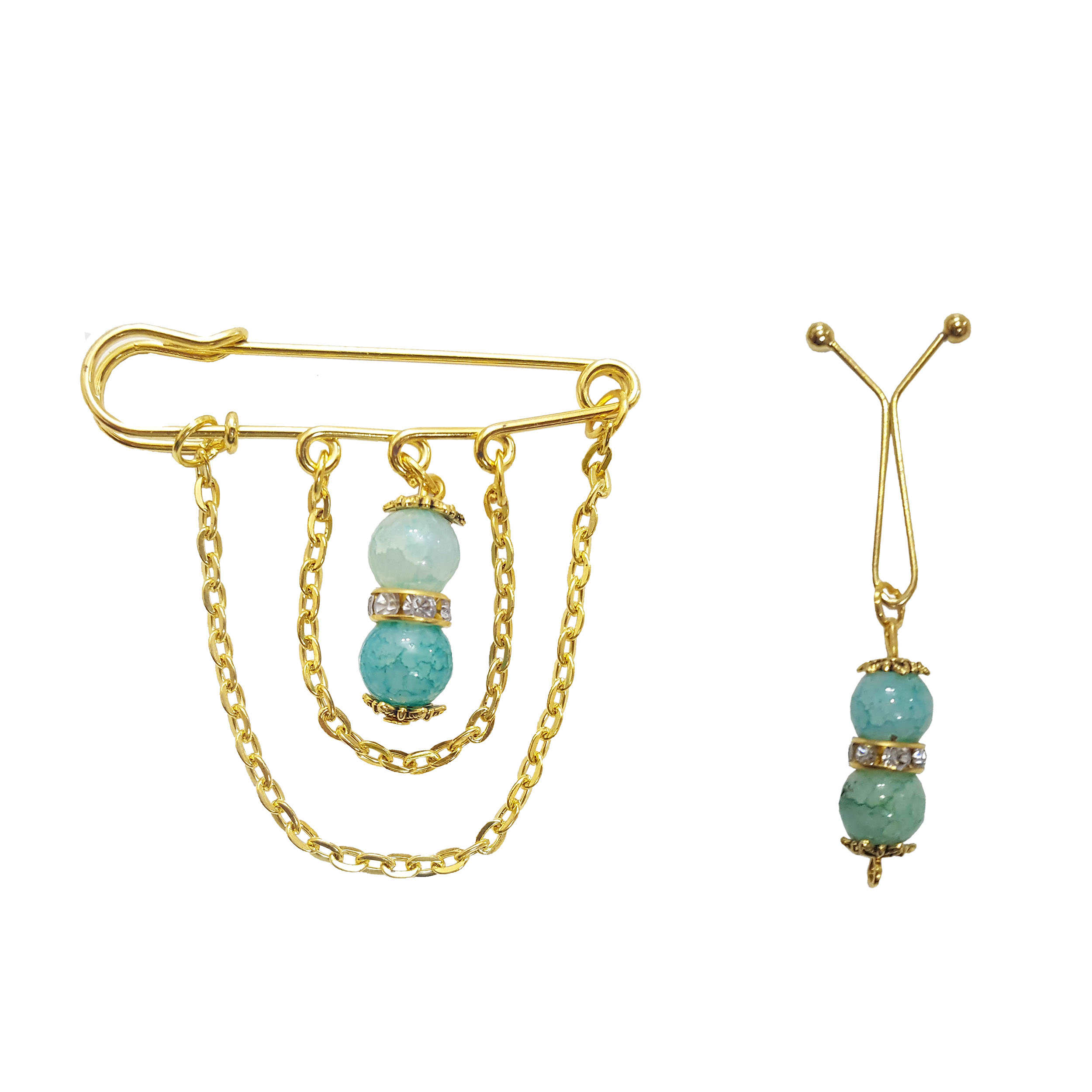 Main image of 安全别针胸针及围巾夹套装 – 女士多功能悬挂款