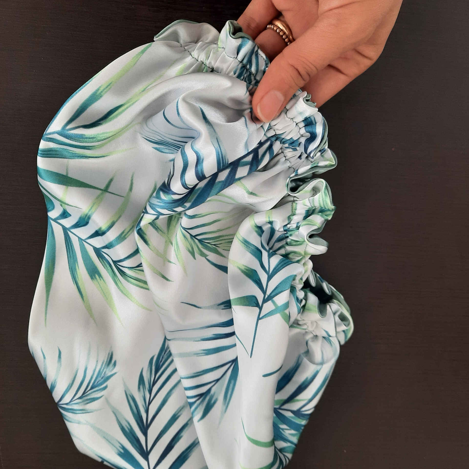 丝绸缎奢华夜睡帽 – 女士护发款