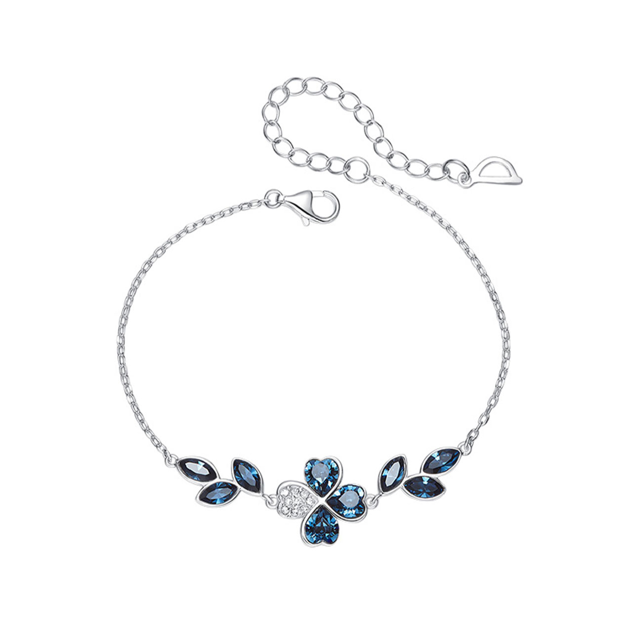 Main image of 女士银手链 – 小花设计