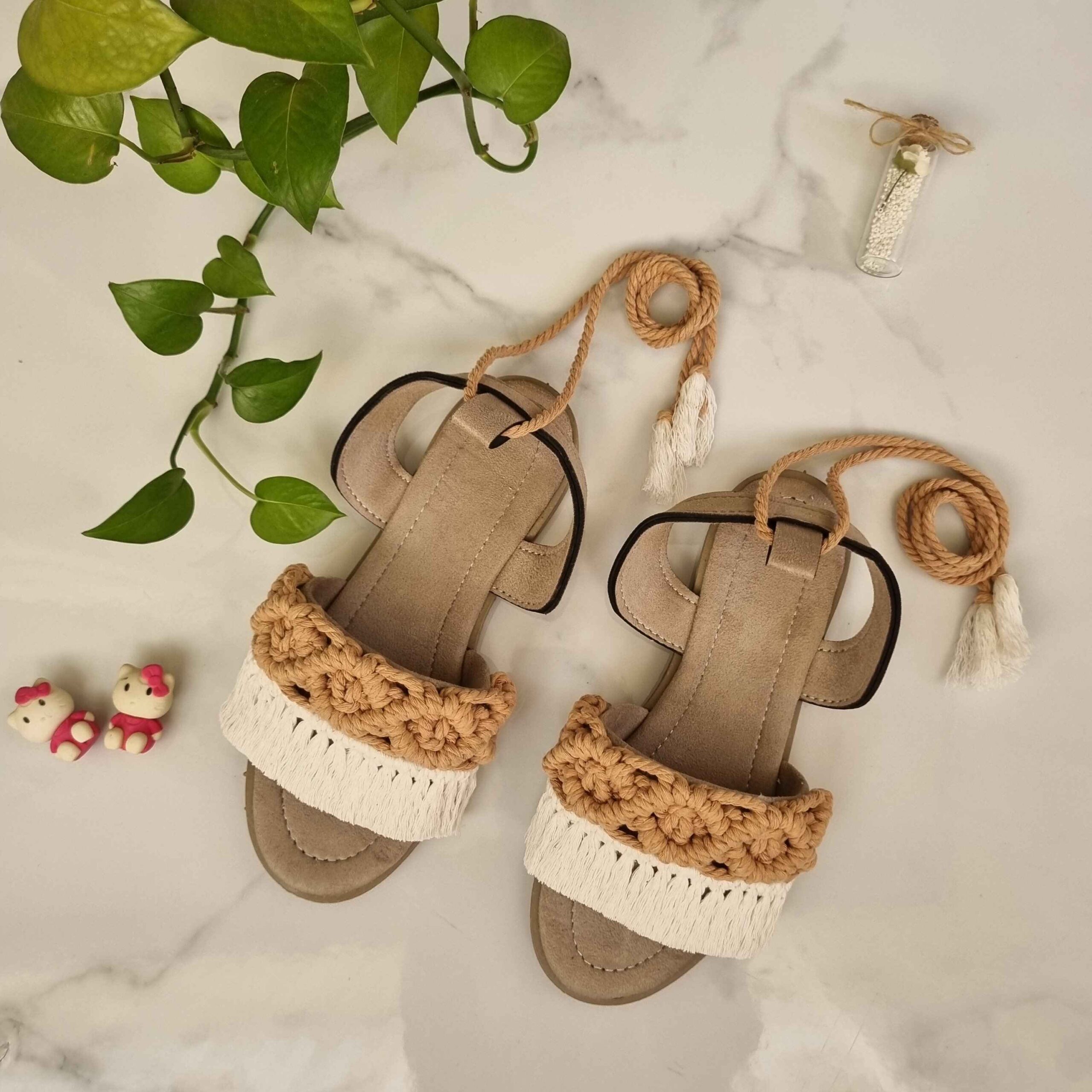 Main image of 手工编织带带凉鞋，Sling Back款，DNA设计