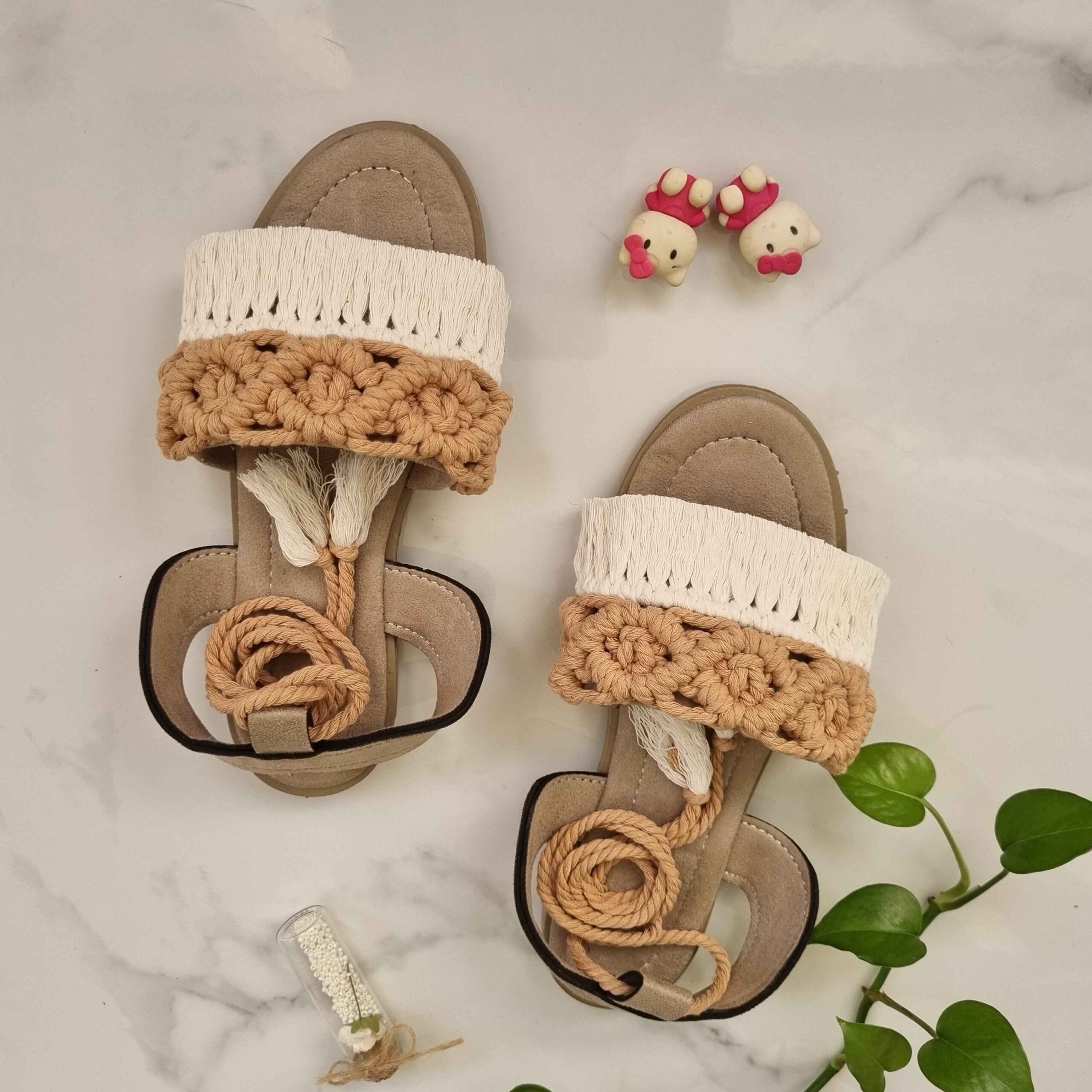 手工编织带带凉鞋,Sling Back款,DNA设计